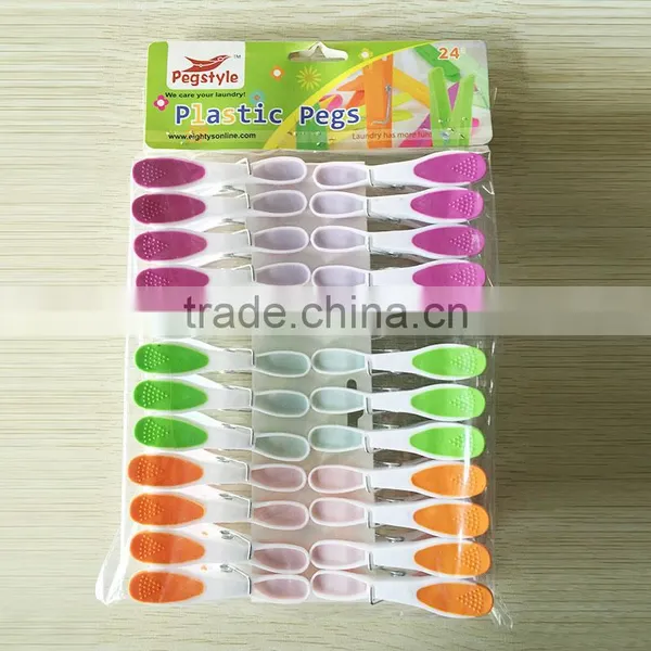 Pack of 24 Extra Strong Deluxe Soft Grip Clothes Pegs for Washing Lines photo-4