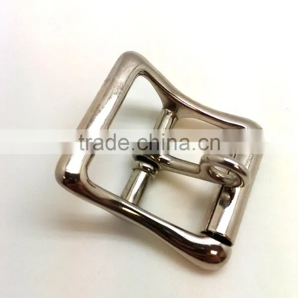 1" Center Bar Buckle With Lockable Prong, Zinc Alloy Strap Buckle in Nickel Plate photo-2