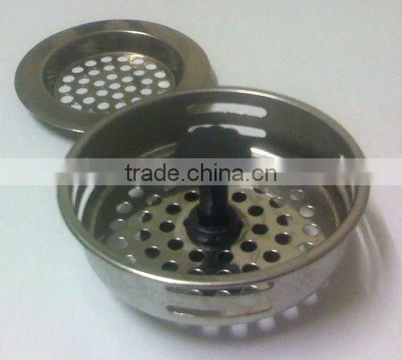 2 Piece Stainless Steel Sink Strainers for Standard Drain Opening