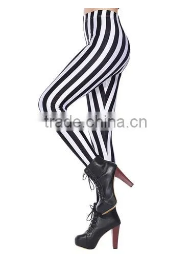 2017 High Quality Fashion Design Casual Women Slim Stripe Slim Women Cheap Long Pants