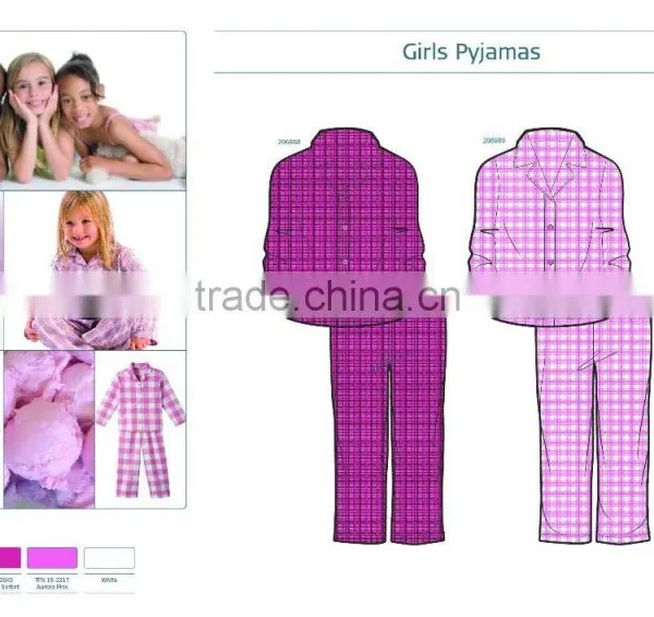 2015 Fashion High Quality Comfortable Sleepwear 100%cotton Flannel Pajama Set , photo-3
