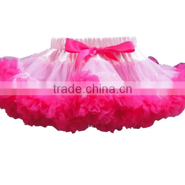 Lovely Pettiskirt Kids Birthday Party Dress Baby Girls Fancy Skirts Girl Pink Chiffon Skirt Boutique Dress photo-2