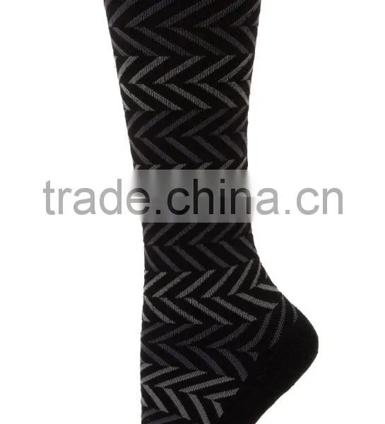 Women's Chevron Compression Socks With Merino Wool and Bamboo photo-4