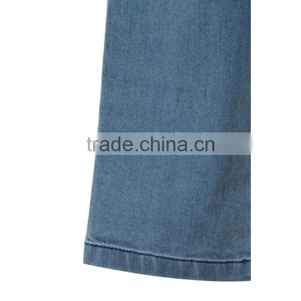 Latest Design Round Pocket Design Sky Blue Culottes Lace Kid Ruffle Dress Pants photo-4