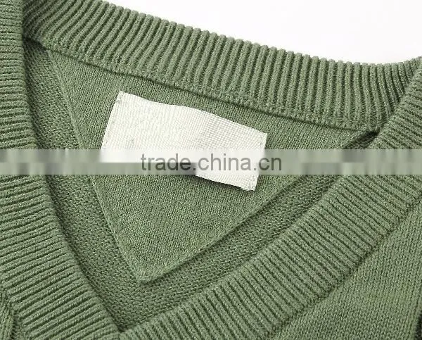 Men's Plain Kintting Pattern Argyle Sweater Vest With Custom photo-3