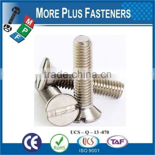 Made in Taiwan Machine Screw Metric DIN 963 ISO 2009 Slotted Flat Head Countersunk Brass and Stainless Steel photo-6