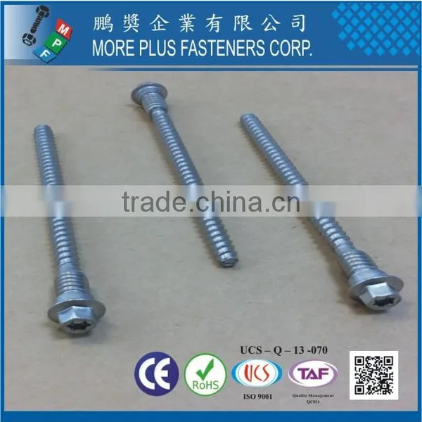 Taiwan 302SS Shoulder Bolt Hex Washer Head T-20 With Shoulder Unfderhead Double Thread Left Hand Thread Tapping Screw Passivated photo-5