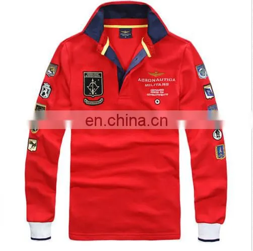 Bulk Wholesale Clothing New Polo Leisure Sports Embroidery Cotton Long-Sleeved Men's T-shirt photo-2