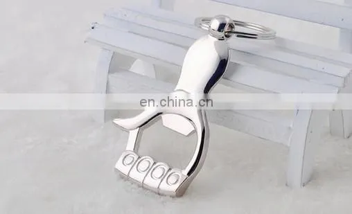 High Quality Stainless Steel Custom Palm Shape Beer Bottle Opener With Keychian photo-2