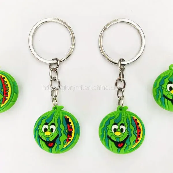 Plastc Fruit Key Chain /3cm Colorful Plastic Key Ring Gift photo-5