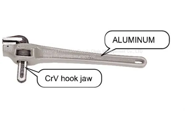 Heavy Duty Offset Pipe Wrench Aluminum Handle 14“ photo-3