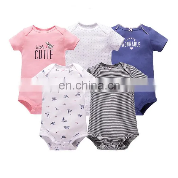New Style Multi Colors Organic Cotton Baby Rompers Wholesale Baby Clothes photo-4