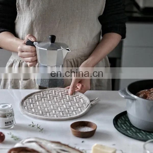 100% Polyester Kitchen Hot Pad Heat Resistant Coaster Potholder for Cooking Pot Holder photo-7