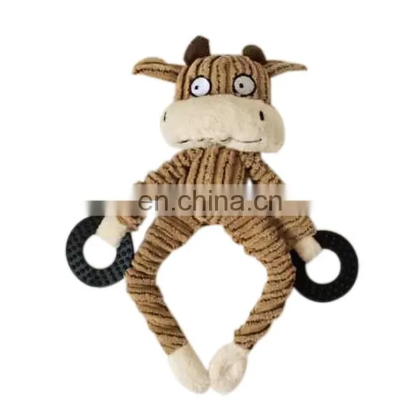 Squeaky Pet Product Lovable Animal Sound Plush Dog Toy photo-3