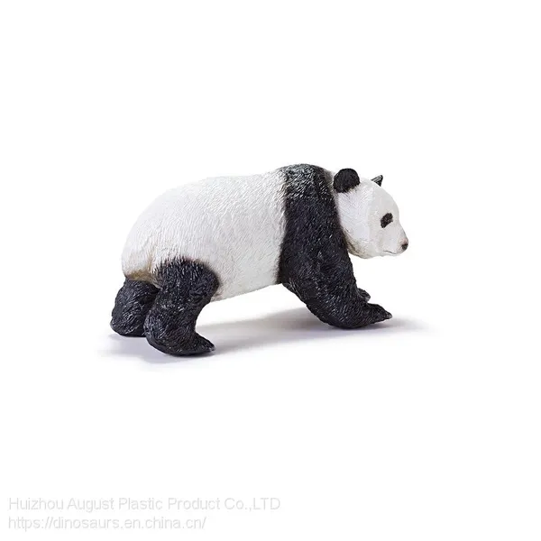 Cotton Filled Male Giant Panda Figurine China Panda Jungle Animal Model Toy Wholesale Natural Black Panda Bear Action Figurines photo-4