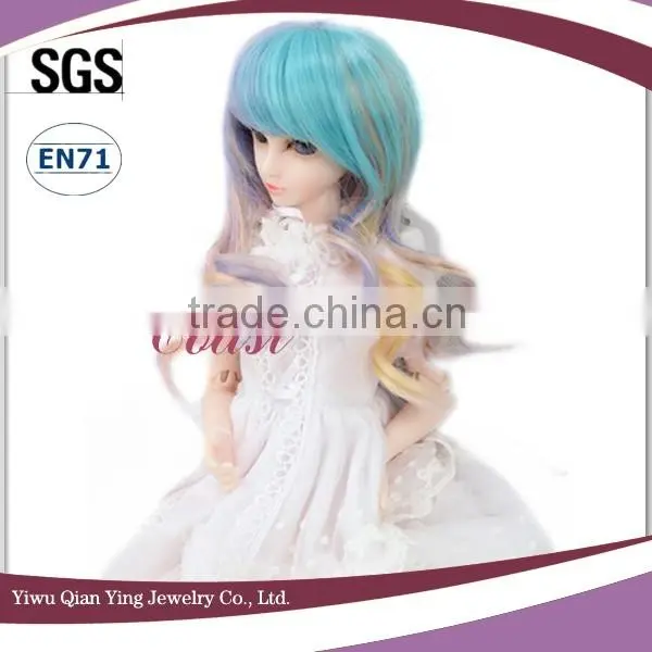 Colorful Beauty Long Loose Wavy Bjd Doll Wig photo-3