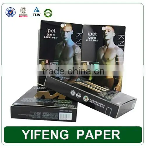 High Quality Plane Shape Folding Underwear Packing Black Paper Box photo-4