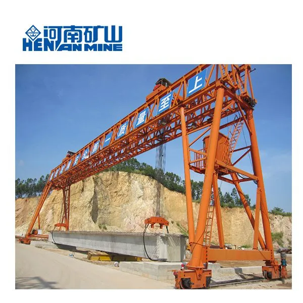 Truss Type Double Beam Rail Traveling Gantry Crane With Electric Winch for Concrete Construction photo-4