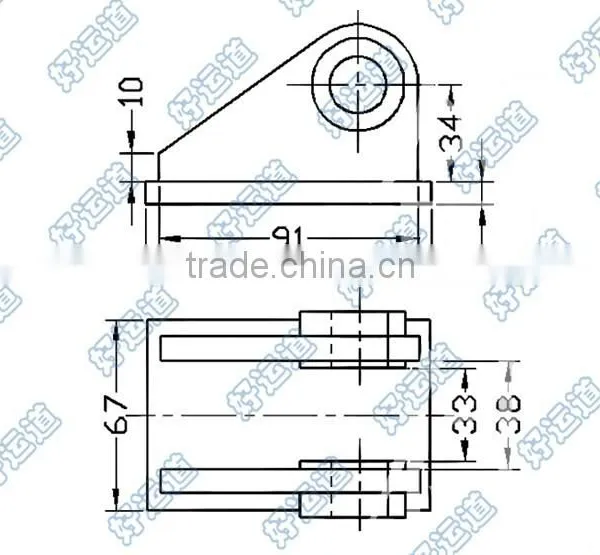 08128 Wing Body Trailer Cylinder Bracket photo-2
