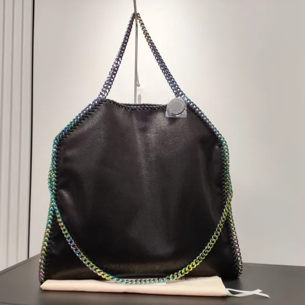 Stella Mccartney Women Tote Bag Metal Chain Falabella Handbags Size 37cm