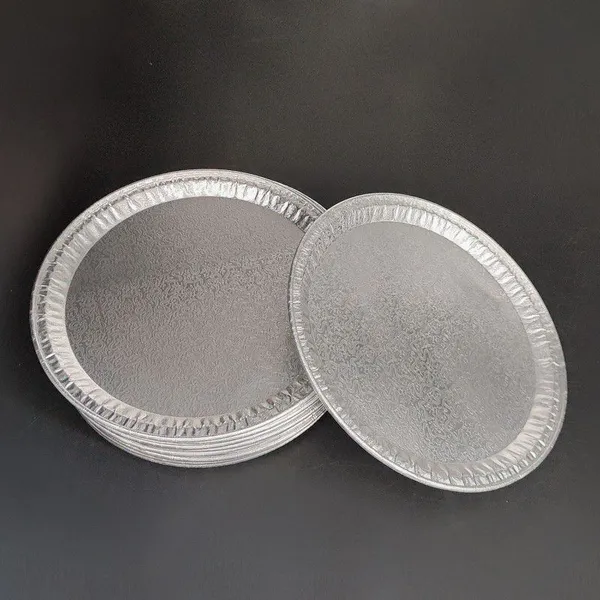 Thick Round Aluminum Foil Tray 12 Inch for Catering Roasting Takeout Bakery and Food Packaging photo-2