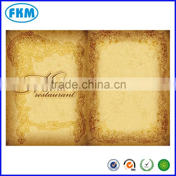 menu folder printing