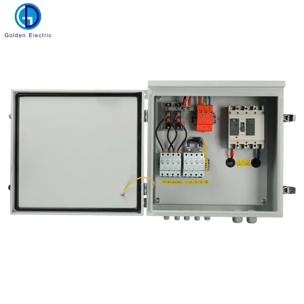 4/8 In 1 Out Metal PV Combiner Box DC1000V Outdoor Waterproof Solar Junction Box with DC Fuse, DC SPD Surge Protector & DC MCCB for Solar PV System