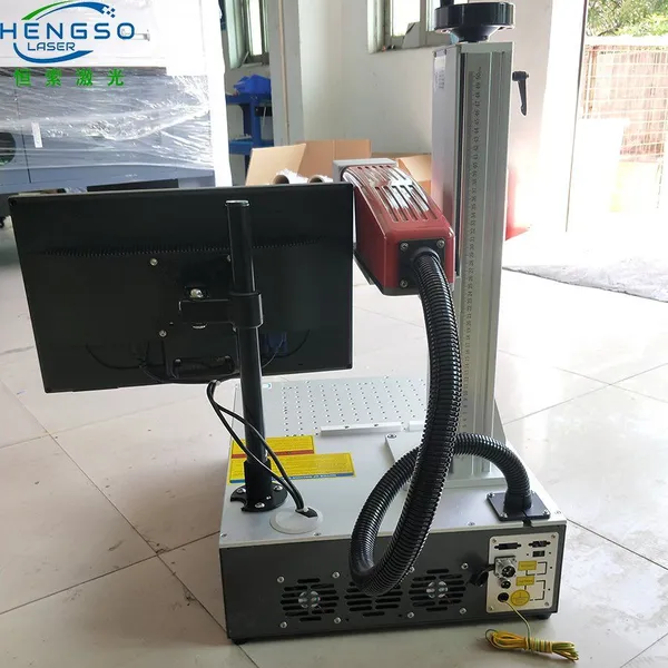 Metal Portable Deep Engraving Equipment Printing MOPA Fiber Laser Marking HengSo Machine photo-3