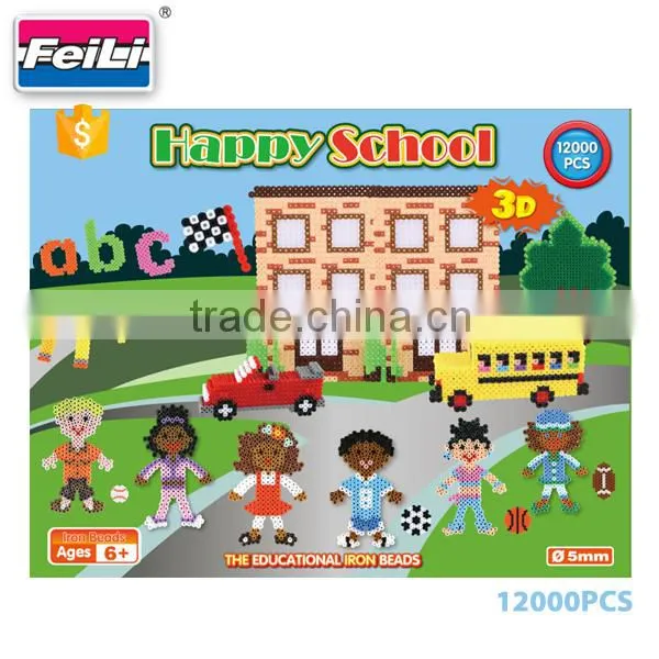 High Quality 3D Happy School 12000pcs Iron Beads for Kids Perler Beads 5mm photo-2