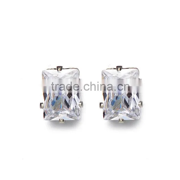 Newest 5 Pairs White and Yellow Zircon Jewellery Earrings Sets For Party Girls photo-4