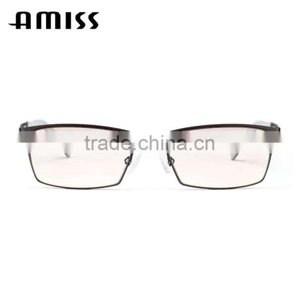 AMISS Modern Elastic Thin Stainless Steel Glasses Anti Blue Light photo-2
