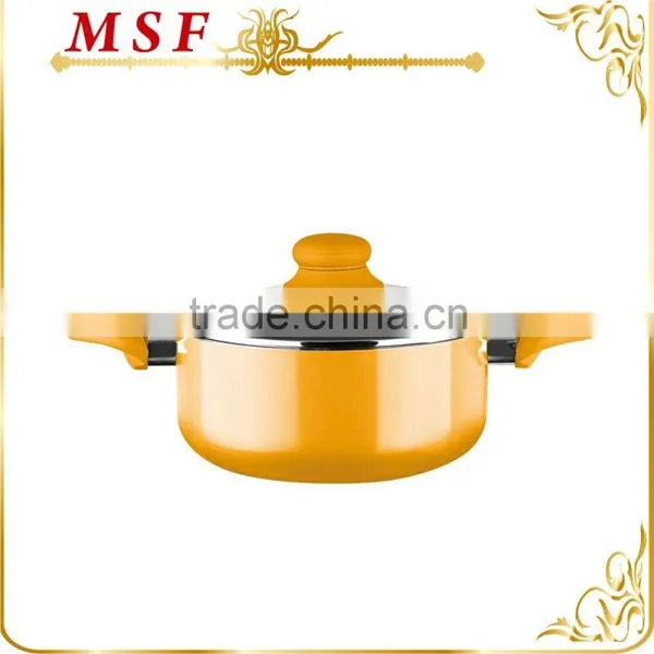 MSF-PA6240-1 24*10.5cm Pressing Aluminum Casserole Non Stick Coating Interior Non Induction Spiral Bottom photo-4