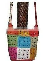 Hand Embroidered Cotton Shoulder Bags Patchwork Bags,Tribal Bohemian Shoulder Bags,Hand Embroidered Tribal Shoulder Bags
