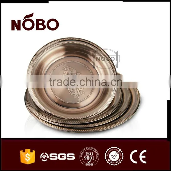 Copper Color Arabi Metal Serving Tray photo-2