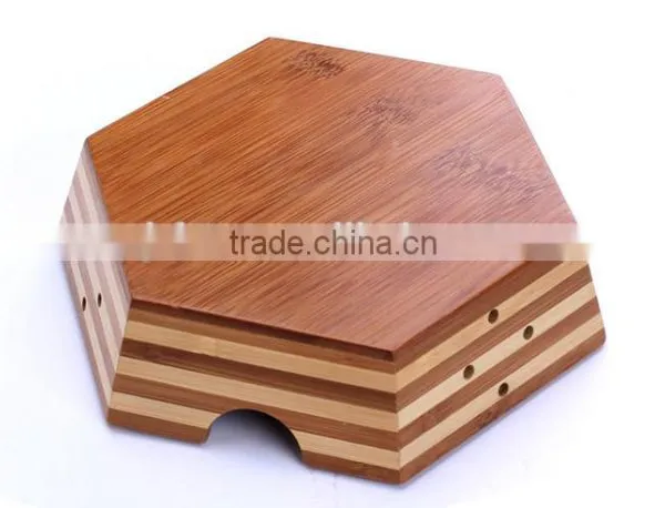 Bamboo Handicrafts Creative Hexagonal,Candy Bowl,Cool Fruit Bowl photo-3