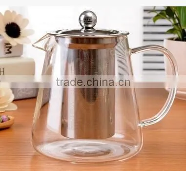 800ml Pyrex Borosilicate Glass Teapot With Stainless Steel Filter