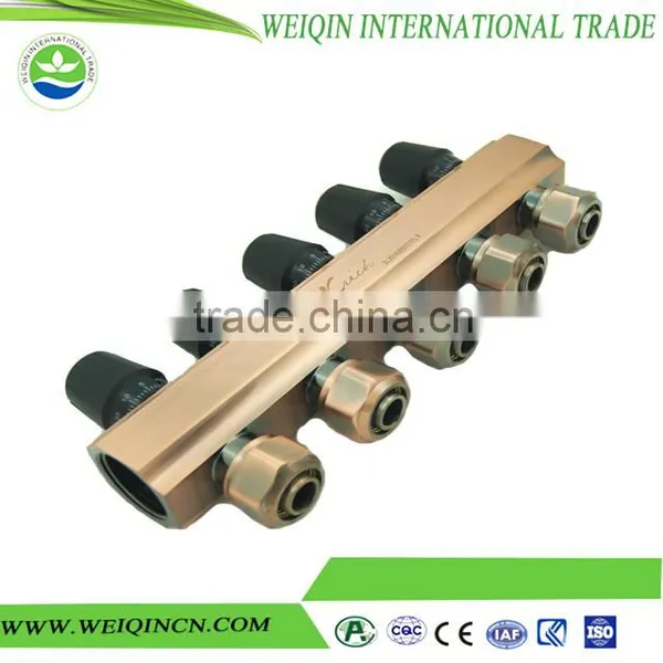 Underfloor Heating Brass Manifold With Automatic Thermostatic Valve Manifold Gauge Manifold Digital DN25 or 32 photo-2