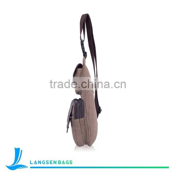 Custom Canvas Messenger Bag Wholesale Men Chest Bag photo-3