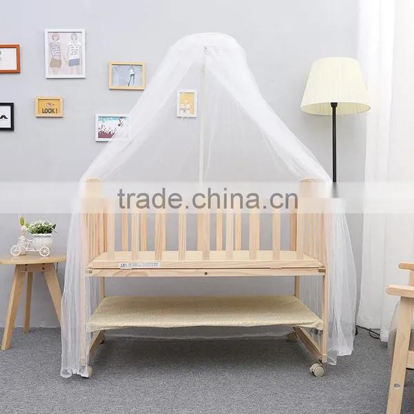Wooden Baby Convertible Crib With Wheels Cute Baby Cribs photo-3