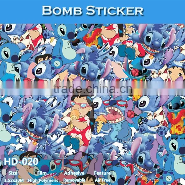 HD-019 CARLIKE Air Bubble Free Durable Car Body Bomb Vinyl Sticker Automobile Wrapping photo-2