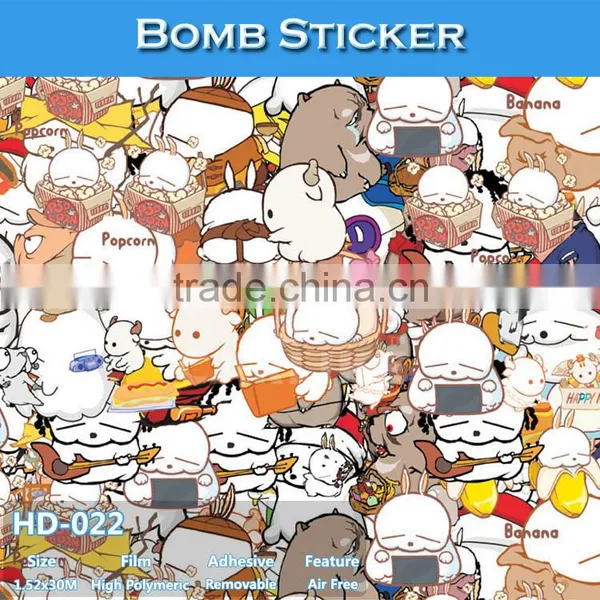 HD-021 CARLIKE Air Bubble Free High Definition Car Wrap Vinyl Bomb Adhesive Sticker PVC photo-2