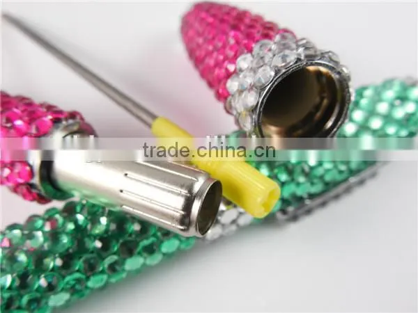 Wholesale Newest Corlorful Mini Crystal Bling Metal Ball Pen Made In China photo-4