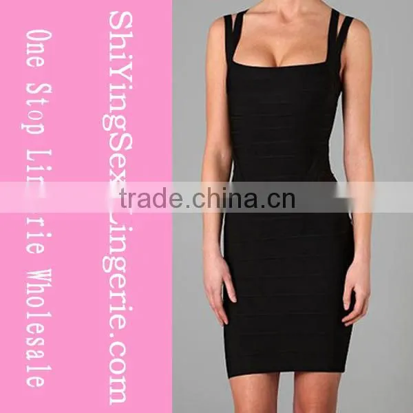 New Fashion Rayon Yellow Bandage Dress Bd3012