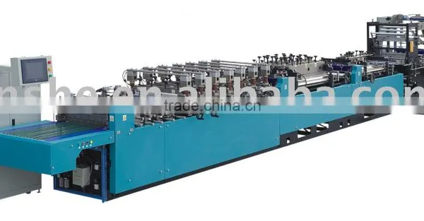high-speed (four servo)three side sealing zipper standing bag-making machine