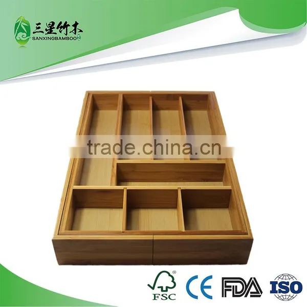 Adjustable Bamboo Living Box Storage