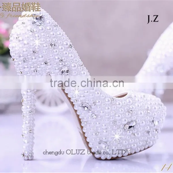 OOW16 Women Fancy Comfort Luxury High Heel Diamond Shoes Quality Choice