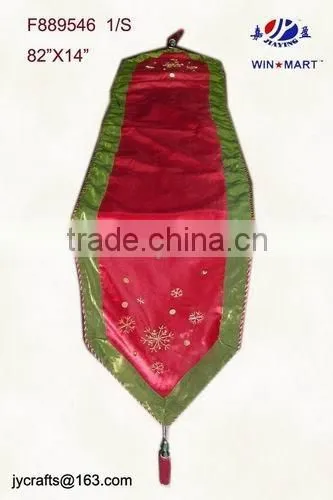 beaded Christmas table runner