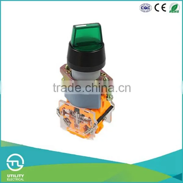 UTL Wholesale Products Self-locking Waterproof Push Button Switch Turn Button With Red Green Yellow Light photo-2