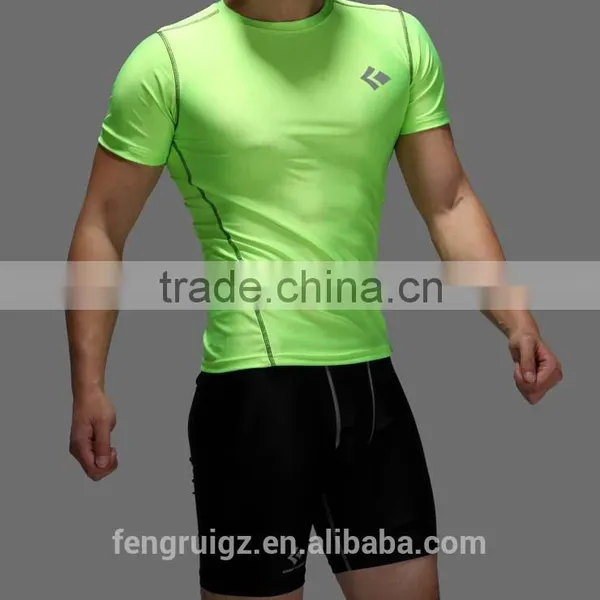 Guangzhou Clothing Factory Custom Design Printing Gym Short Sleeve Dry Fit T-shirts Training & Jogging Sports Wear Type for Male photo-5