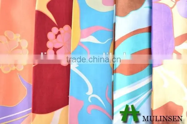 Mulinsen 2015 Printed Flower 100 Polyest Hot Woman Sleepwear Satin photo-2